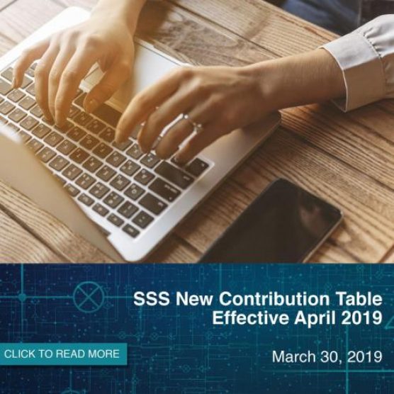 Effective April: SSS New Contribution Table 2019