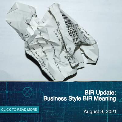 BIR Update: Business Style BIR Meaning
