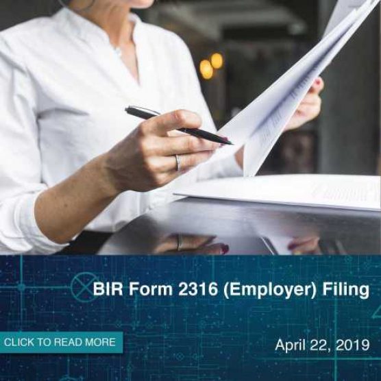 BIR Form 2316 - Employer Filing
