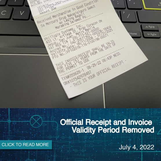 BIR Update: Official Receipt and Invoice Validity Period Removed